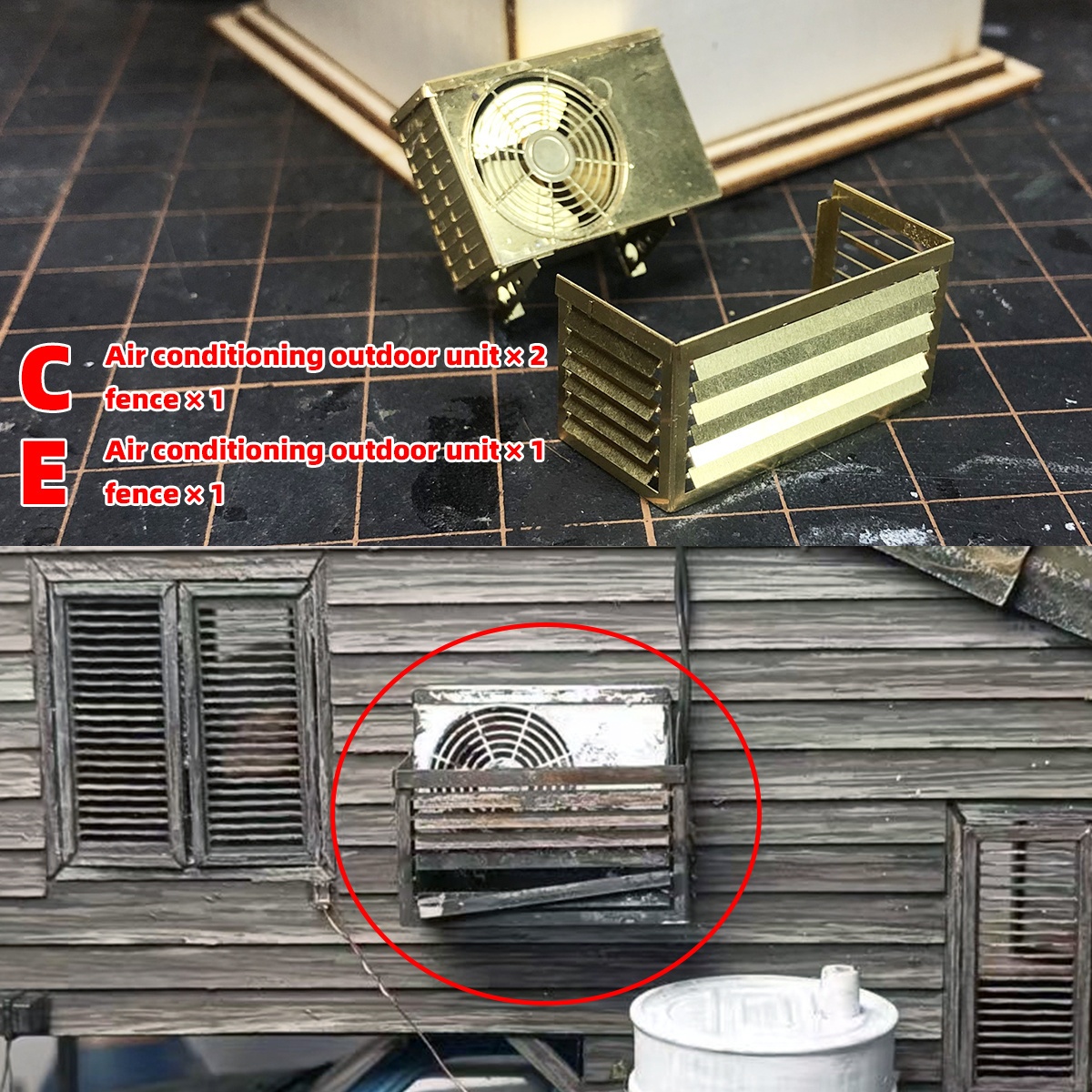 1/35 Scale Model Kit, Photo Etch Building Window
